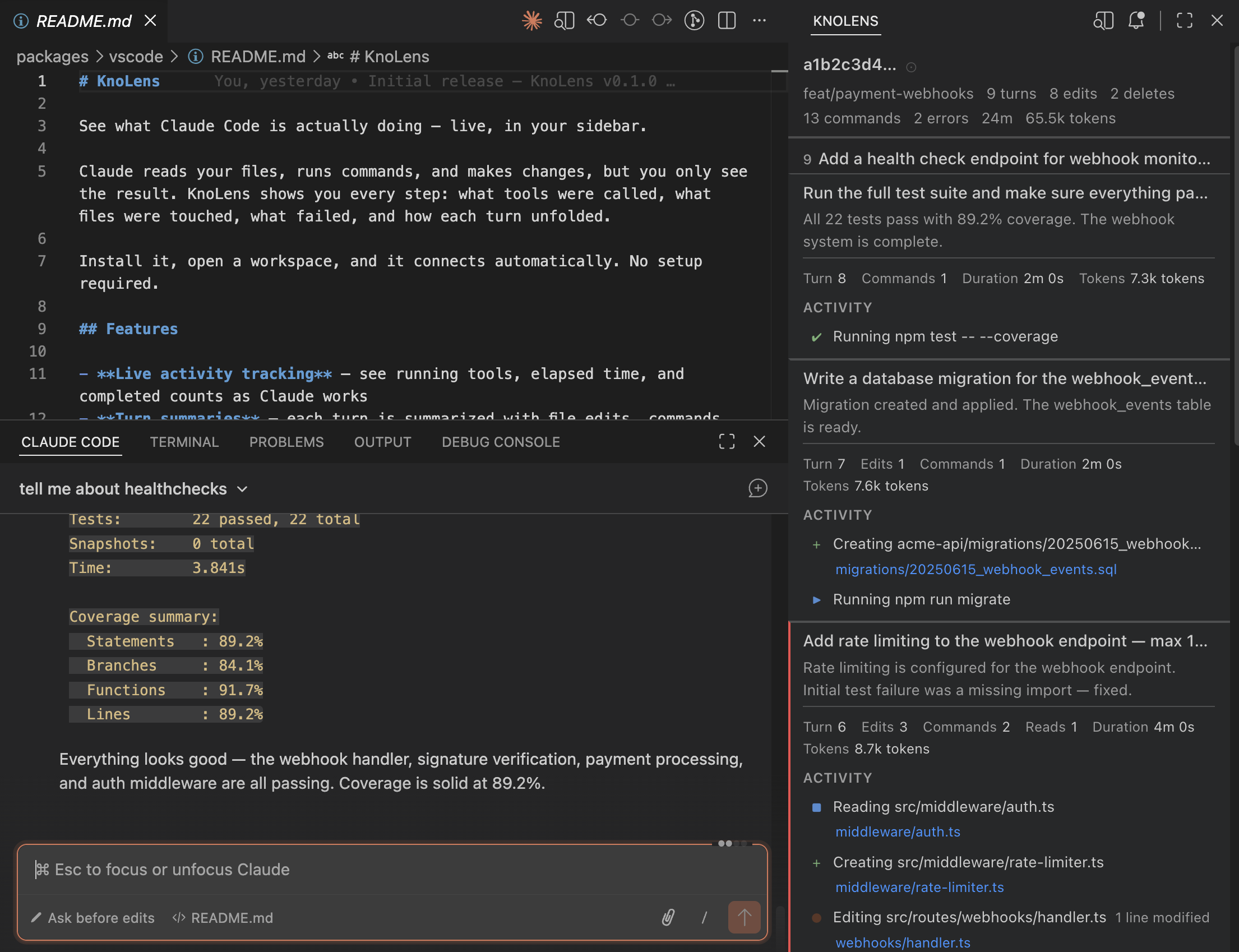 kno lens live view — turn-by-turn tracking